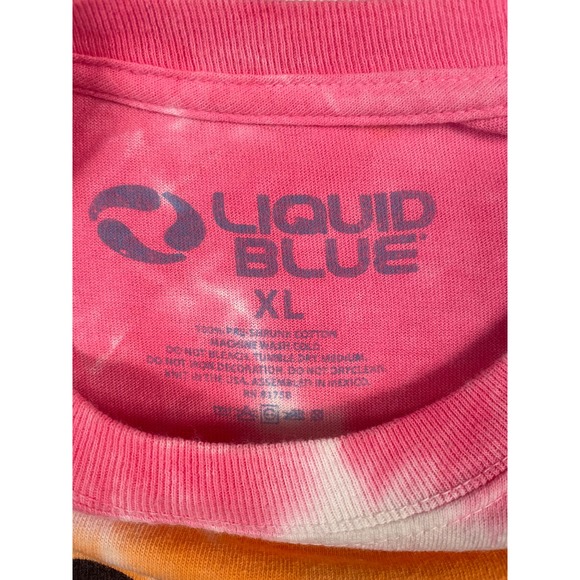 Woodstock Banded Tie-Dye Liquid Blue T-Shirt XL - Picture 4 of 5